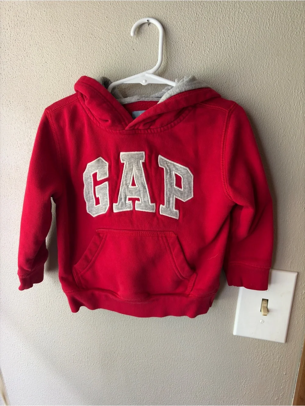 GAP Bright Red Kids Hoodie with Contrasting Logo